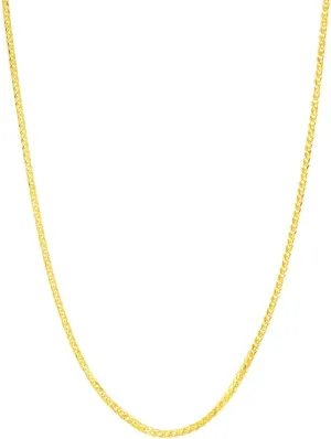 JewelryWeb 14k Yellow Gold 1mm Square Triple Wheat Chain Necklace Lobster Lock Closure Chain-Necklace for Women and Men