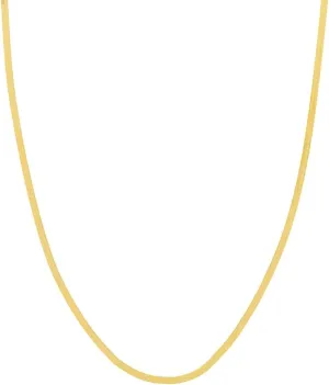 JewelryWeb 14k Yellow Gold 2.7mm Triple Herringbone Chain Necklace Lobster Lock Closure Chain-Necklace for Women and Men