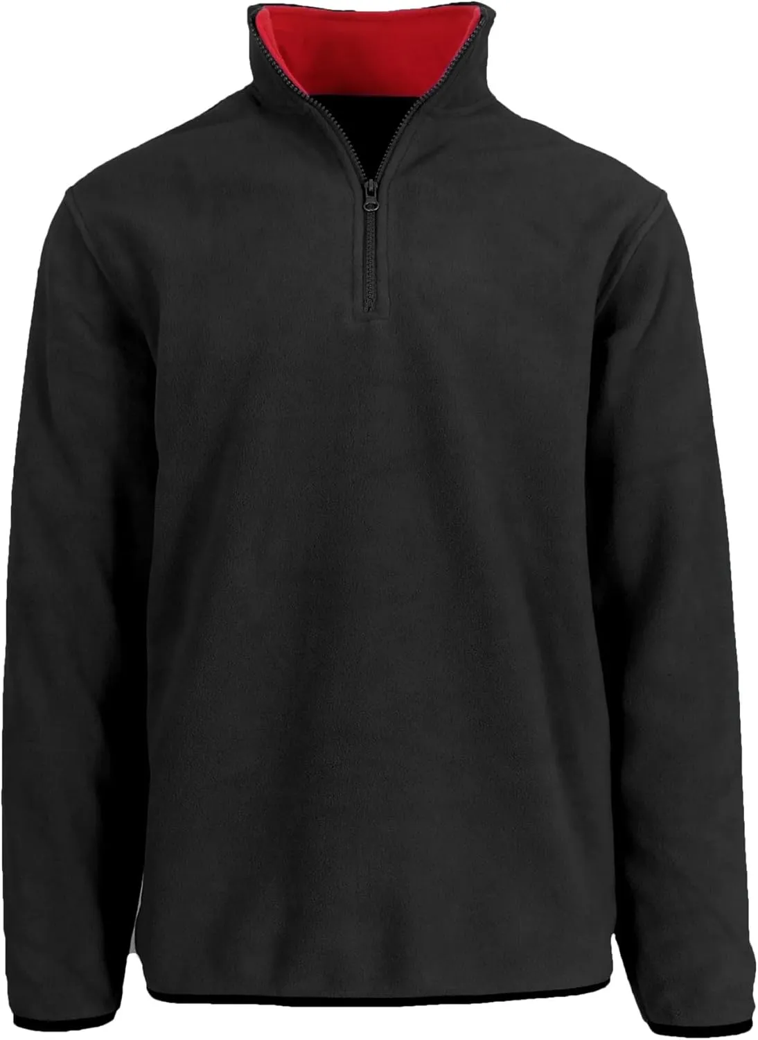 JH DESIGN GROUP Men’s Quarter Zip Thermal Fleece Pullover Long Sleeve Sweatshirt Mid Weight Sweater in 6 Colors