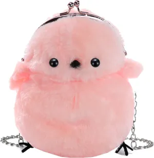 JHVYF Women Cute Plush Crossbody Bag Chic Small Shoulder Purse Cell Phone Wallet For Girls