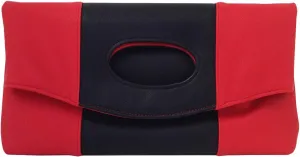 JNB Color Block Fold Over Clutch