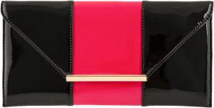 JNB Patent Color Block Envelop Clutch