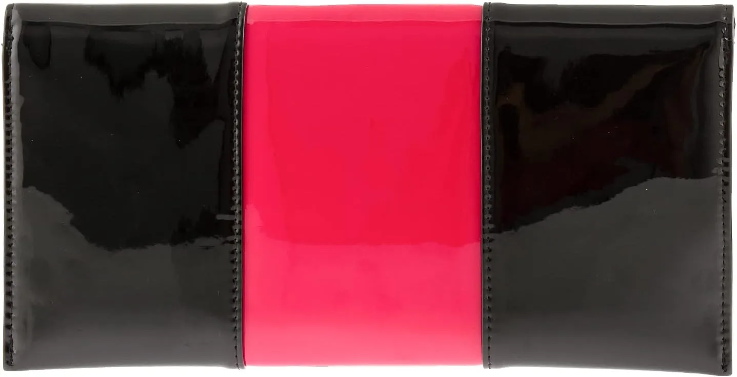 JNB Patent Color Block Envelop Clutch