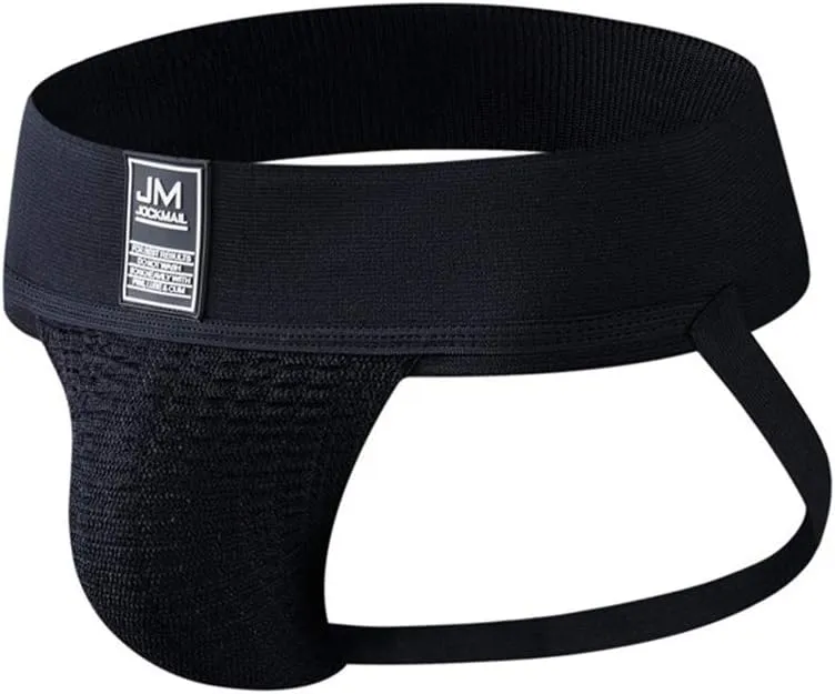 JOCKMAIL Men's Briefs Jock Strap Athletic Supporter Wide Belt Comfortable Men Sport Underwear Briefs for Gym Sport