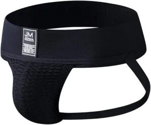 JOCKMAIL Men's Briefs Jock Strap Athletic Supporter Wide Belt Comfortable Men Sport Underwear Briefs for Gym Sport