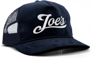 JOES SURF SHOP Corduroy Trucker Hat with Embroidered Cursive Joe's Logo
