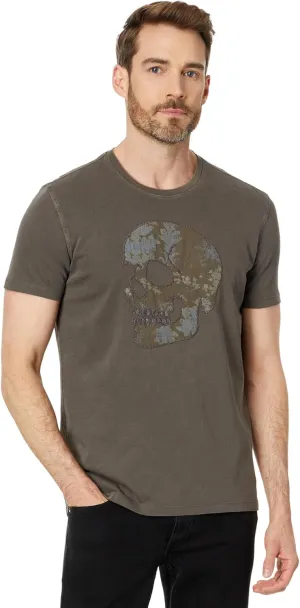 John Varvatos Men's Applique Skull Tee
