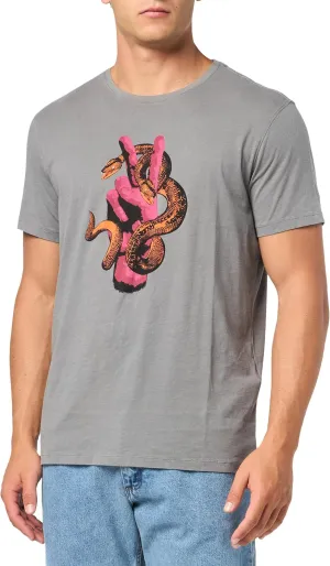 John Varvatos Men's Applique Skull Tee
