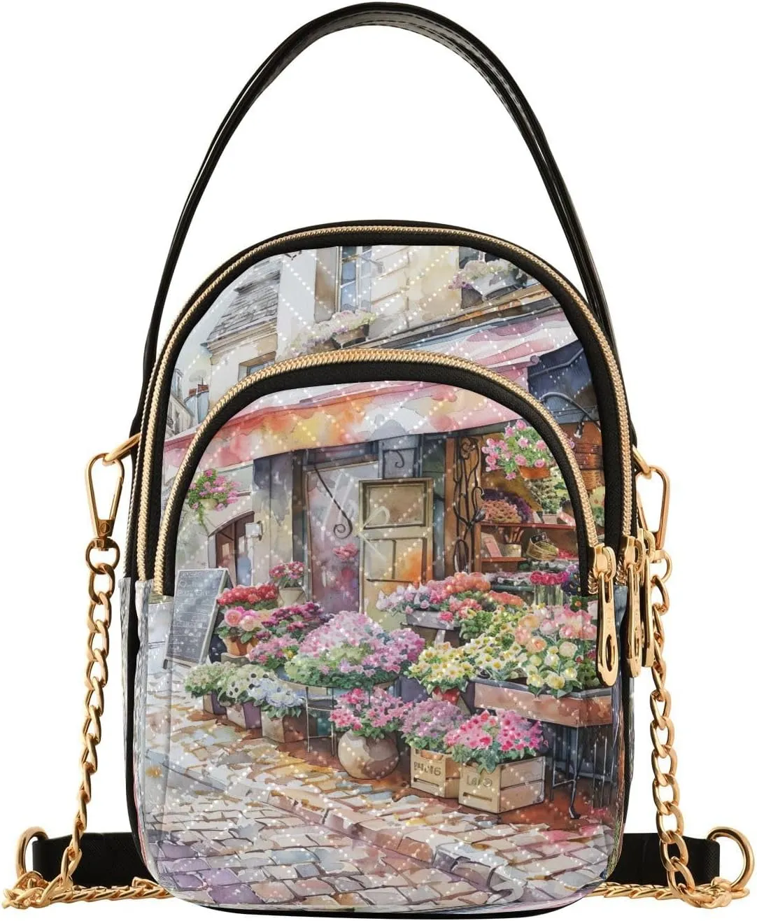 Joisal Hot Dog Cartoon Quilted Crossbody Bags for Women, Small Shoulder Purse Triple Zip Summer Handbags