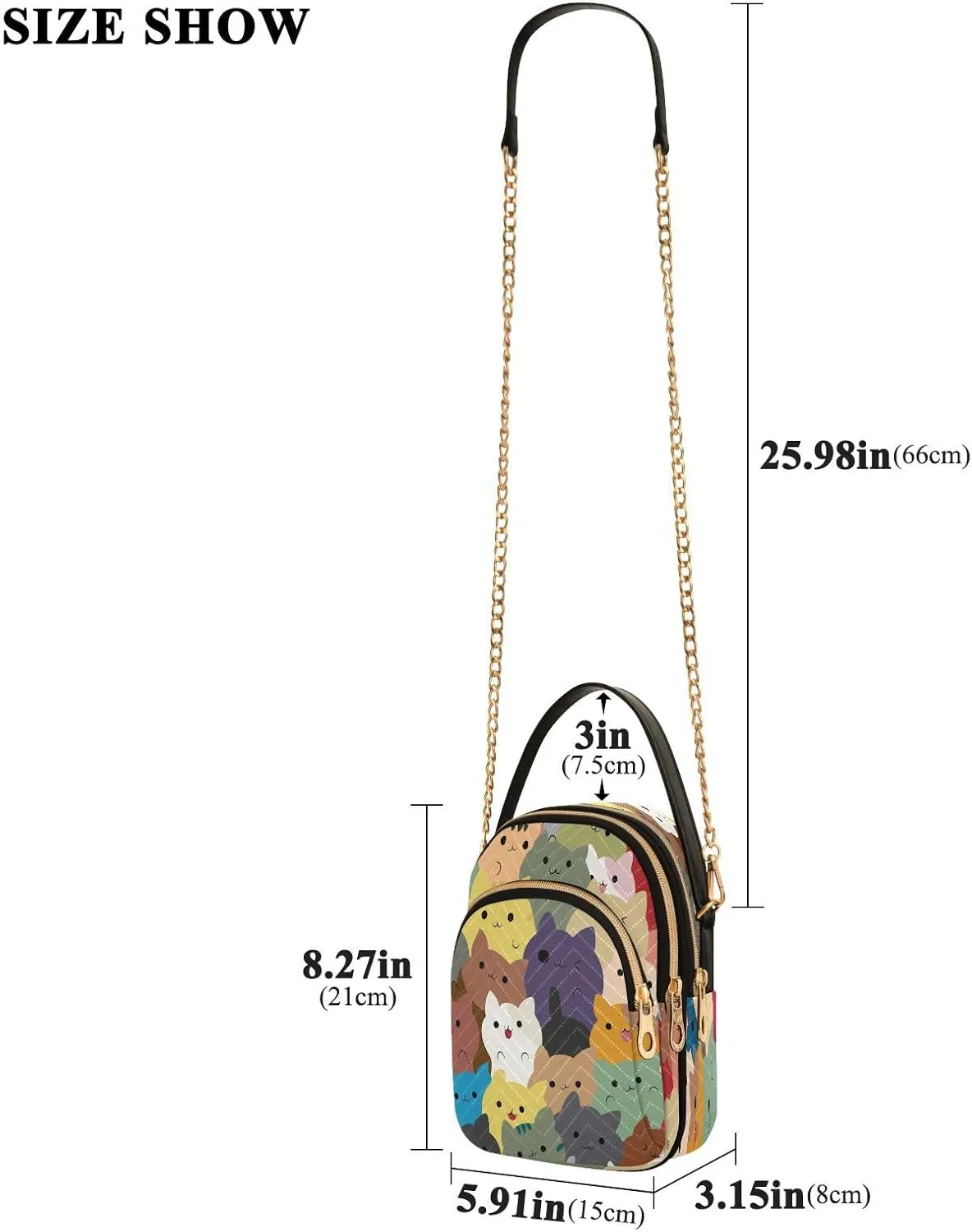 JSTEL Small Crossbody Bag for Women with Compartments,Long Strap Crossbody Purse Polyester Phone Purse Wallet