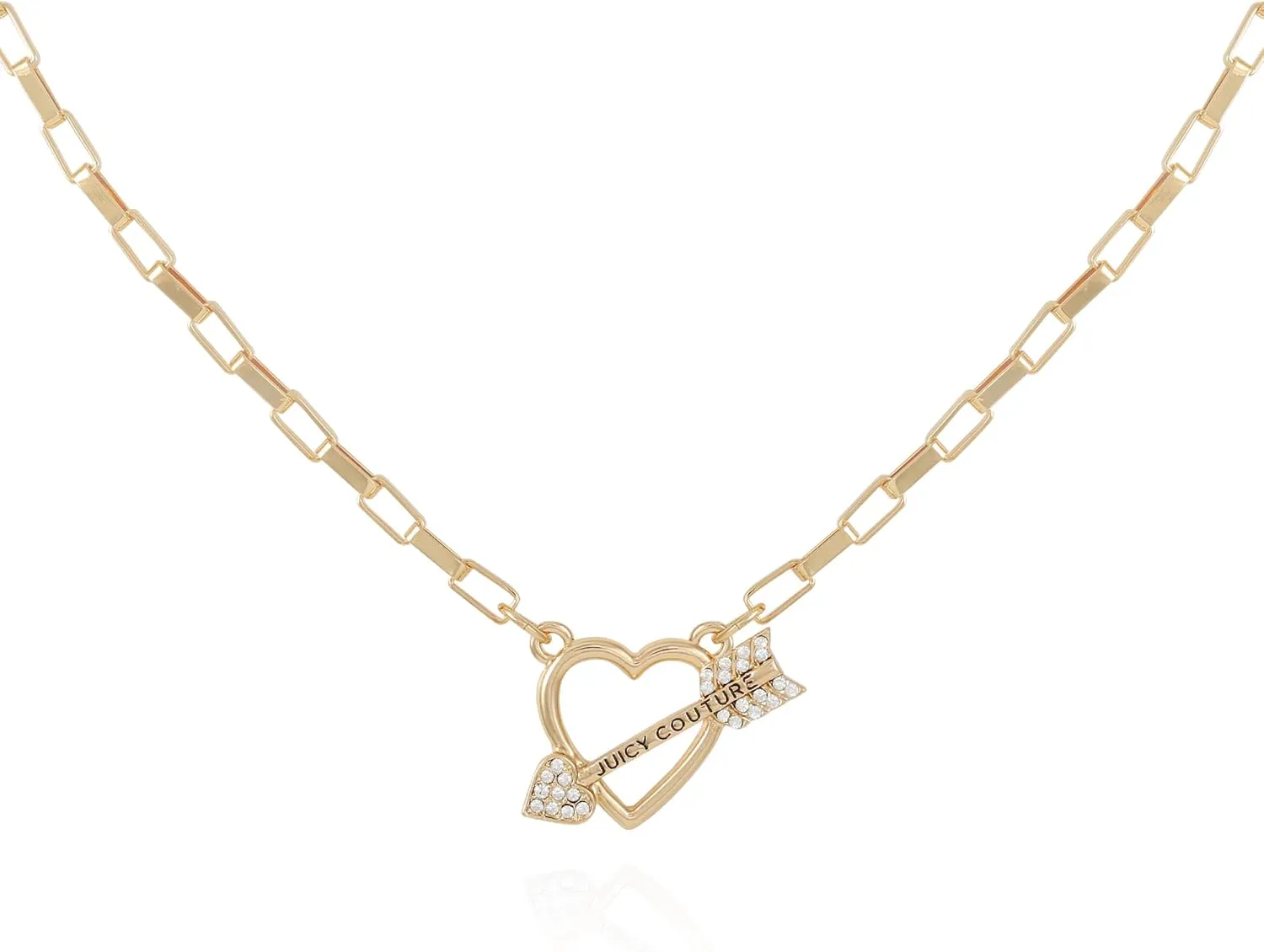 Juicy Couture Light Rose Heart Pendant Necklace For Women