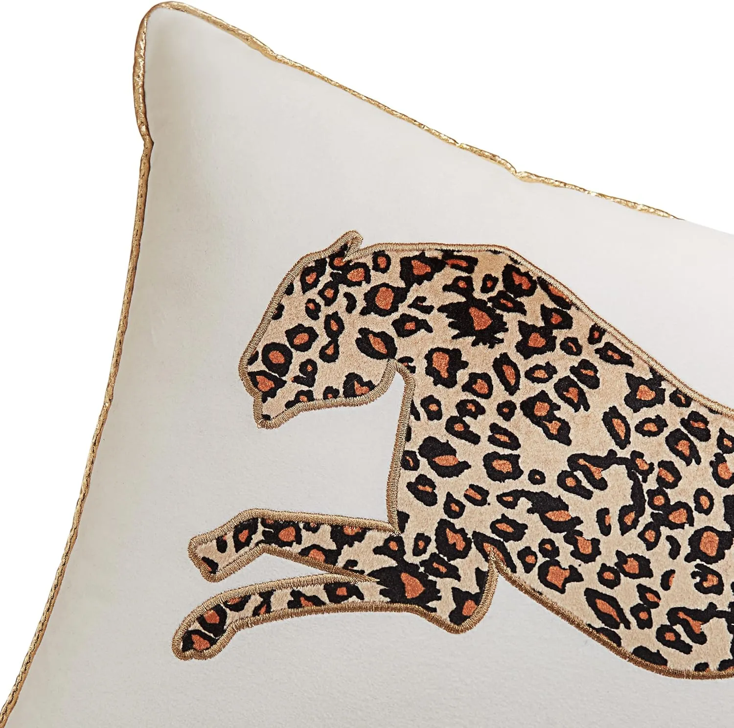Juicy Couture Rectangle 1-Piece Decorative Accent, Premium Reversible Throw Pillow, Living Room and Bedroom Décor, 14"x24", Cheetah White