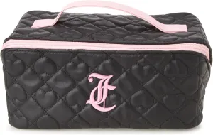 Juicy Couture Women's Cosmetics Bag - Travel Makeup and Toiletries Cross Zip Pouch - Travel Cosmetic Bag, Black JC