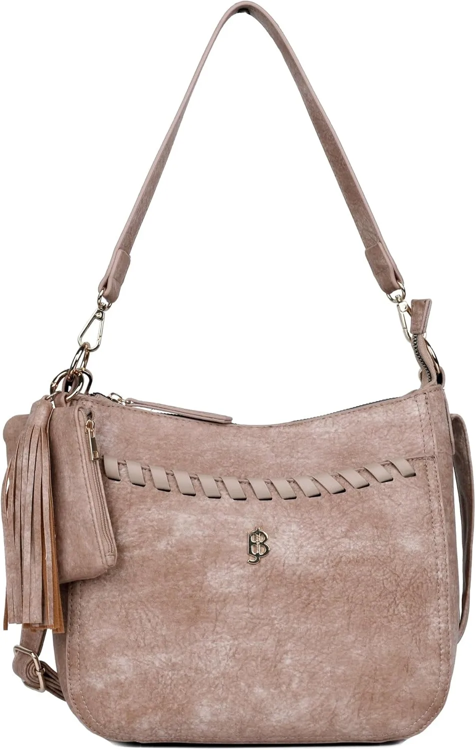 Julia Buxton Whip Stitch Vegan Leather Crossbody Bag