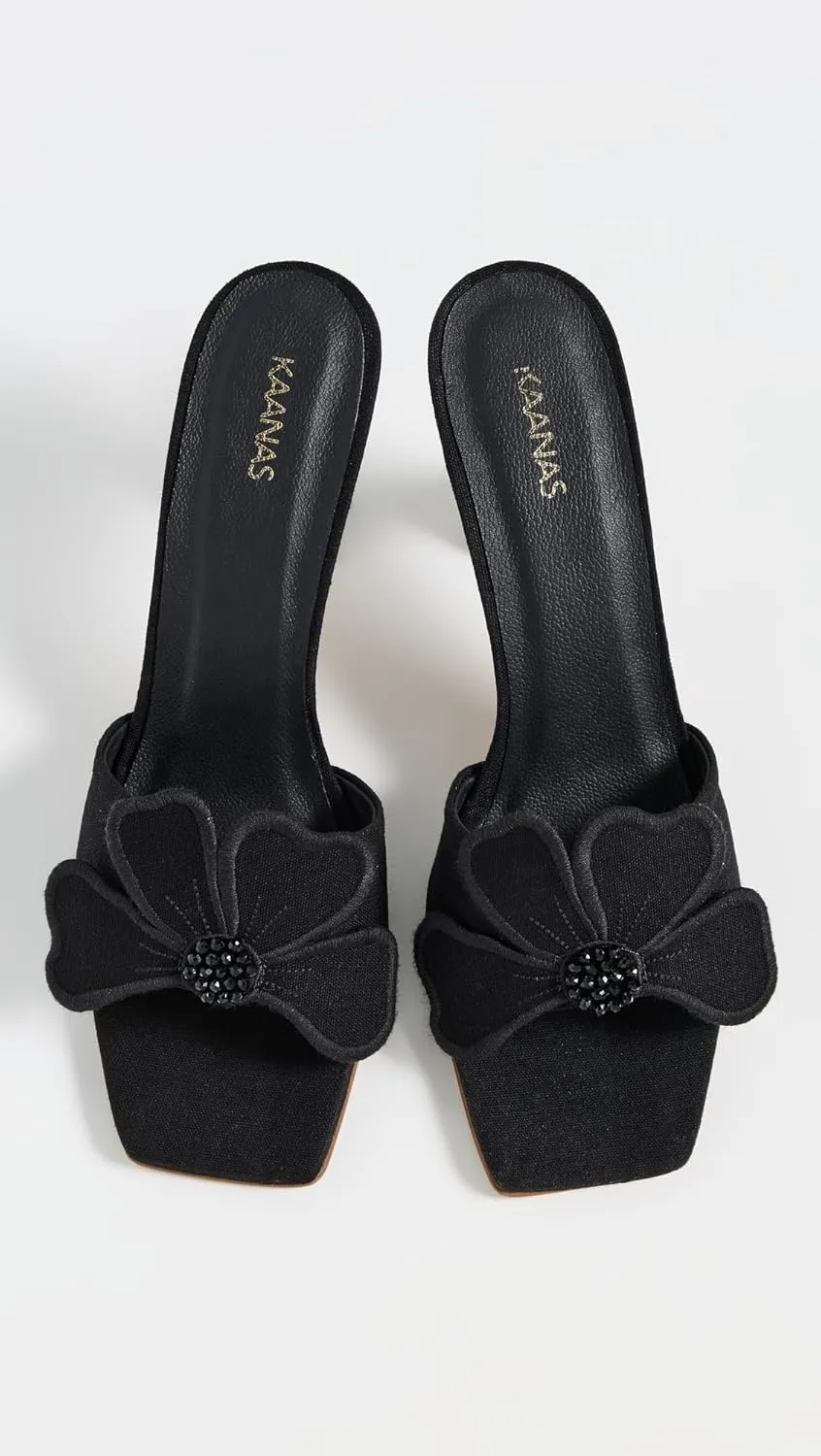 KAANAS Women's Dune by LUN Flower Applique High Heels