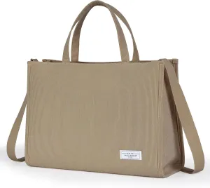 KALIDI Tote Bag for Women Corduroy Tote Bag with Zipper Casual Shoulder Bag Fashion Crossbody Hobo Handbag Purse