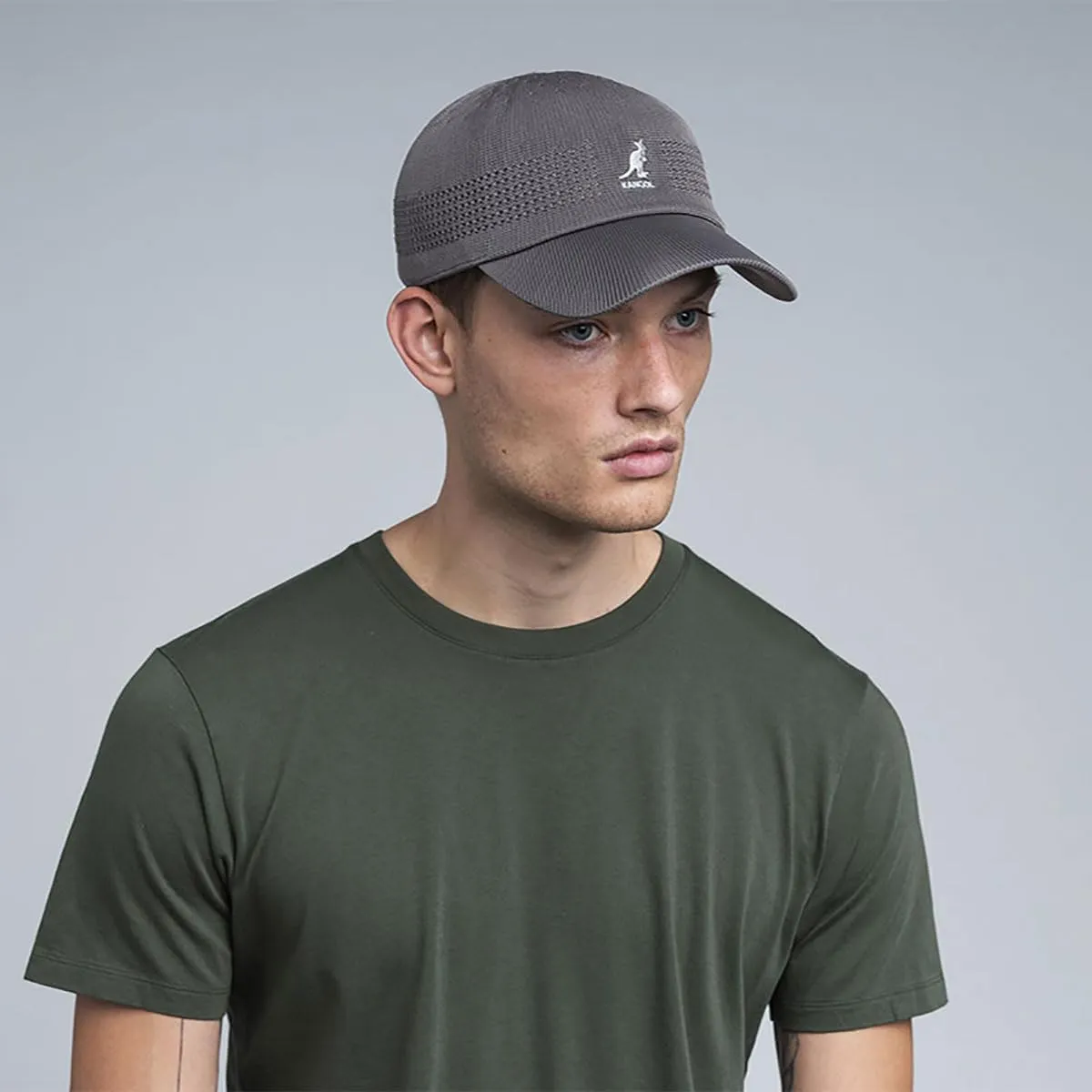 Kangol Tropic Ventair Spacecap Baseball Cap Warm Grey XXL