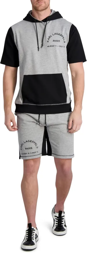 Karl Lagerfeld Paris Men's Soft Color Block Hoodie