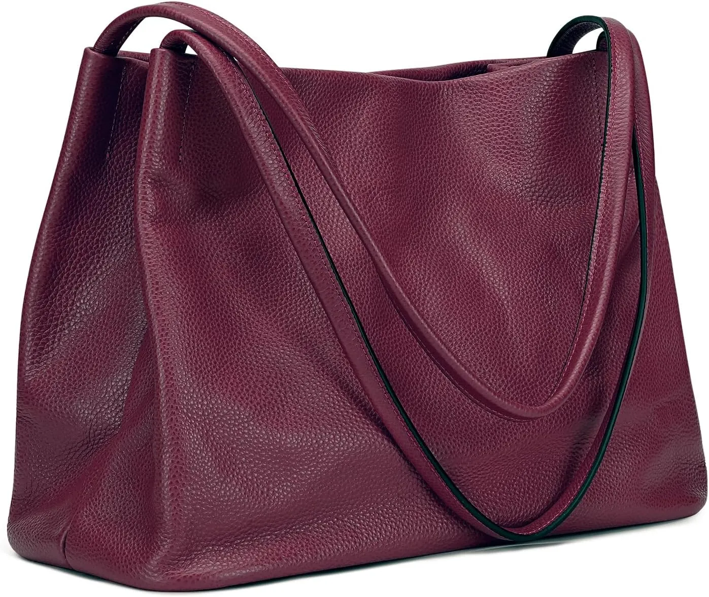 Kattee Leather Tote Bags for Women, Casual Shoulder Hobo Purses and Handbags, Top Magnetic Snap Closure