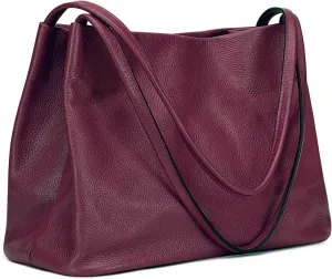 Kattee Leather Tote Bags for Women, Casual Shoulder Hobo Purses and Handbags, Top Magnetic Snap Closure
