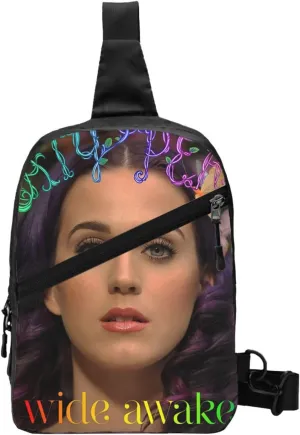 Katy Great Artist Perry Chest Bag Crossbody Handbag Sling Backpack Adjustable Shoulder Bag Hiking Daypack Casual Outdoor Rucksack Foldable Multipurpose Daypack for Travel