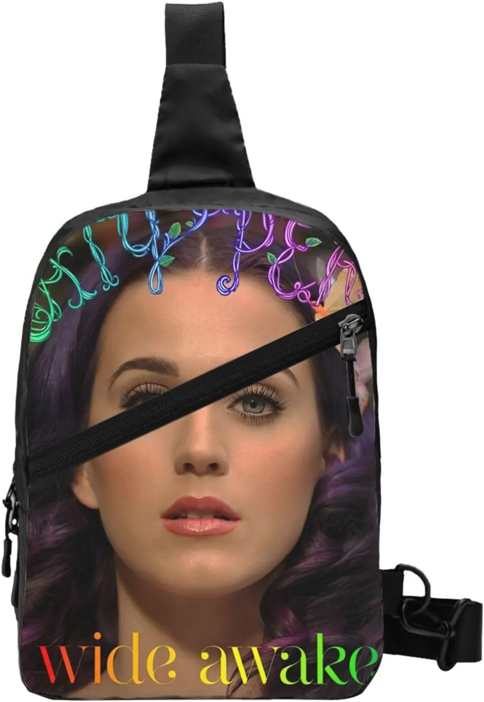 Katy Great Artist Perry Chest Bag Crossbody Handbag Sling Backpack Adjustable Shoulder Bag Hiking Daypack Casual Outdoor Rucksack Foldable Multipurpose Daypack for Travel