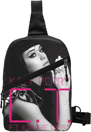 Katy Great Artist Perry Chest Bag Crossbody Handbag Sling Bag Adjustable Shoulder Bag Hiking Daypack Convenient Chest Package Foldable Multipurpose Daypack for Camping