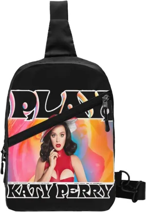 Katy Great Artist Perry Chest Bag Crossbody Handbag Sling Bag Adjustable Shoulder Bag Hiking Daypack Convenient Chest Package Foldable Multipurpose Daypack for Travel