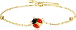 KECHO 14k Gold Thin Chain Bracelet Fine Jewelry Birthday Gift for Women