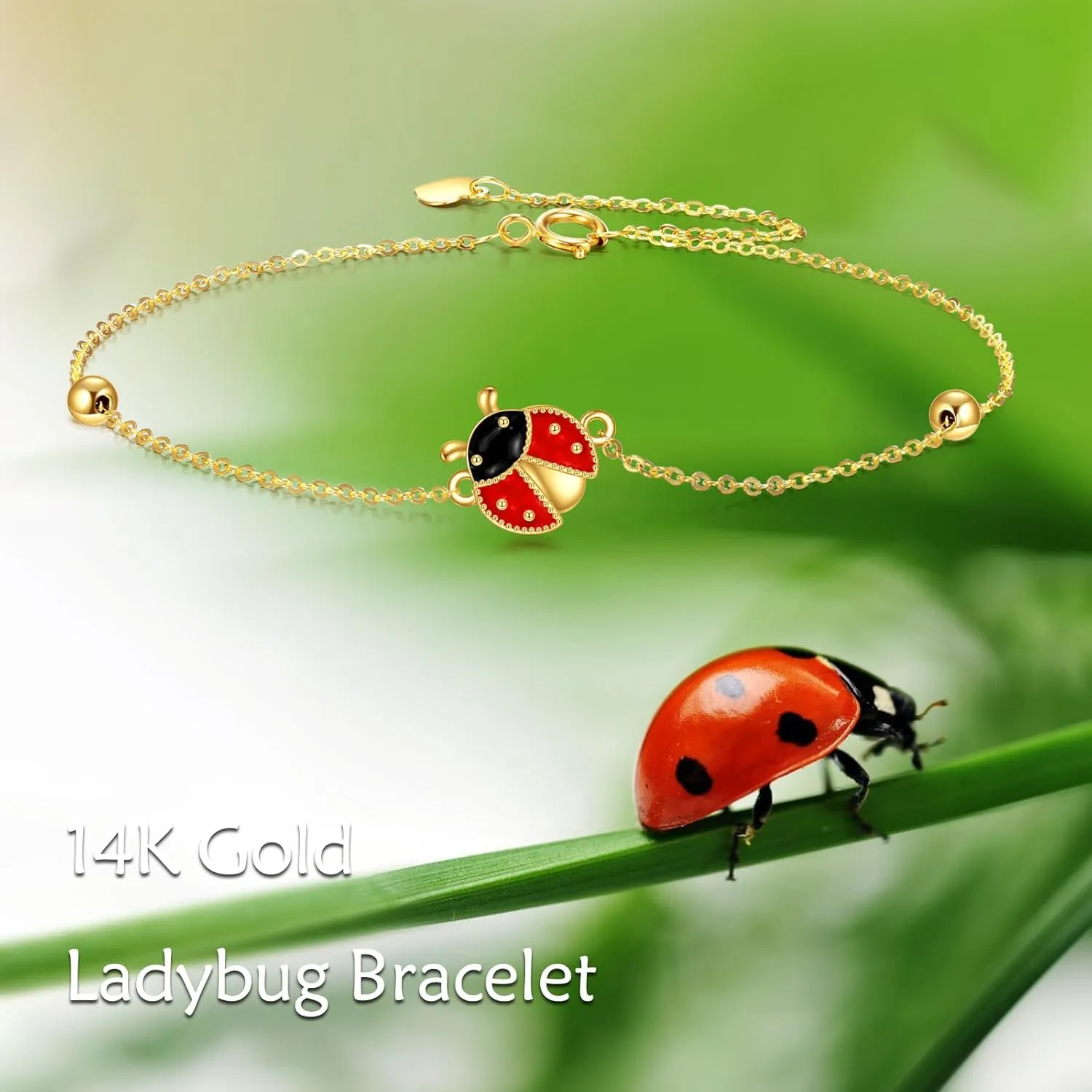 KECHO 14k Gold Thin Chain Bracelet Fine Jewelry Birthday Gift for Women