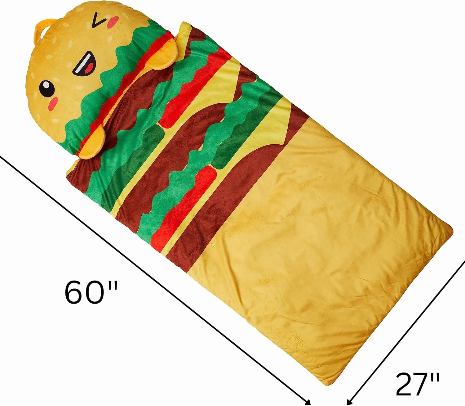 Kid's Nap Buddies Character Preschool Nap Mat, Toddler Sleeping Bag with Pillow for Daycare, Ages 3 