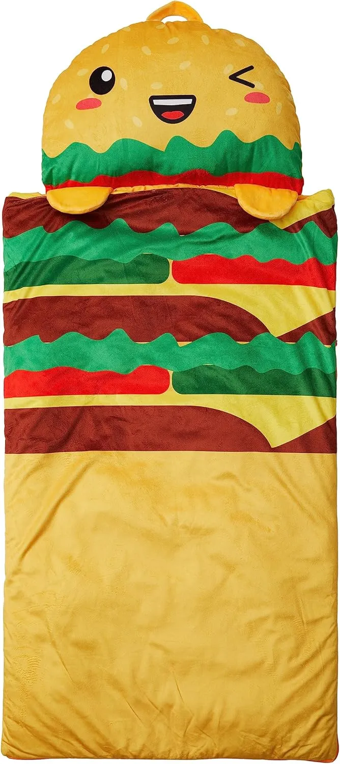 Kid's Nap Buddies Character Preschool Nap Mat, Toddler Sleeping Bag with Pillow for Daycare, Ages 3 