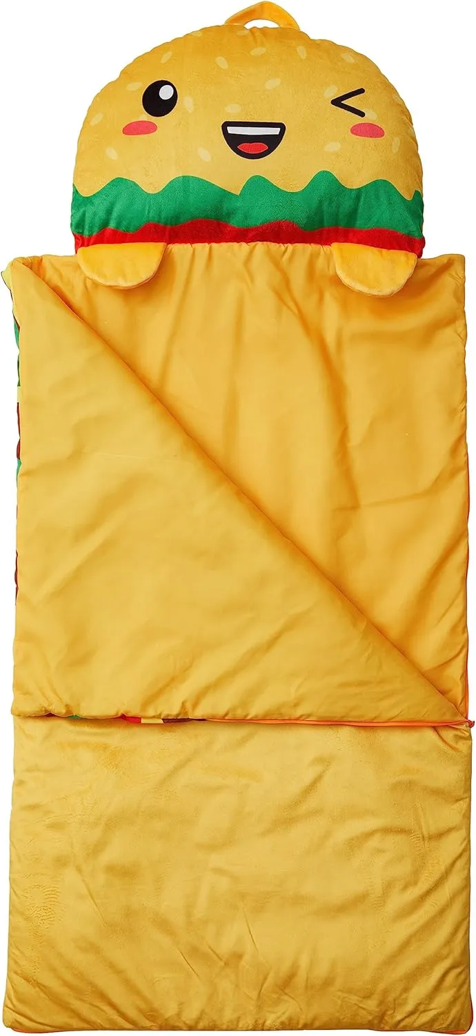 Kid's Nap Buddies Character Preschool Nap Mat, Toddler Sleeping Bag with Pillow for Daycare, Ages 3 