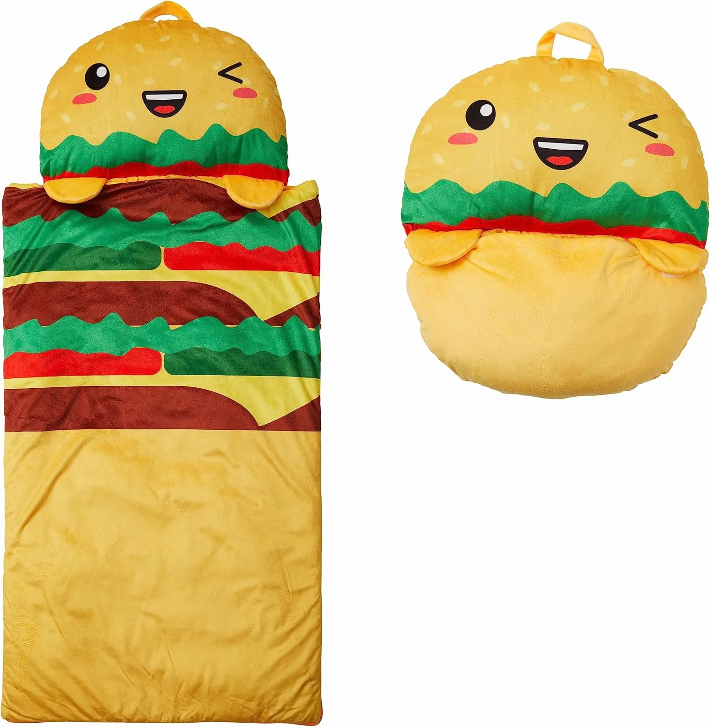 Kid's Nap Buddies Character Preschool Nap Mat, Toddler Sleeping Bag with Pillow for Daycare, Ages 3 