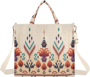 Kigai Western Aztec Corduroy Tote Bag for Women Hobo Crossbody Bag Purse Stylish Shoulder Handbag Messenger Bags, S