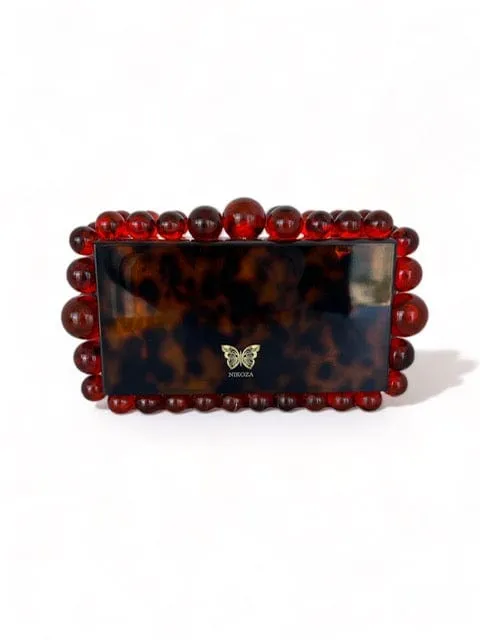 Kira White Acrylic Clutch Bag