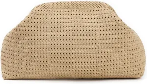 Kiss Lock Crochet Knit Clutch Bag Women Cloud Purse Hollow Crossbody Handbag Evening Commuter Makeup Pouch