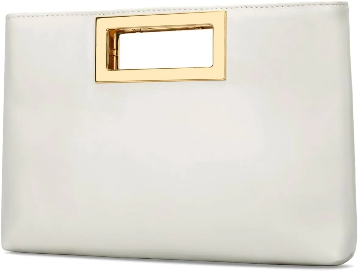 KKXIU Women Clutch Purse Elegant Pleated Evening Bag for Wedding Prom Bridal with Chain Strap
