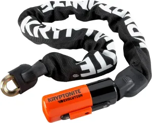 Kryptonite Evolution Mini Bike Chain Lock, 3 Feet Long 10mm Steel Chain Heavy Duty Anti-Theft Sold Secure Gold Bicycle Chain Lock with Keys for Bike, Motorcycle, Scooter, Bicycle, Door, Gate, Fence