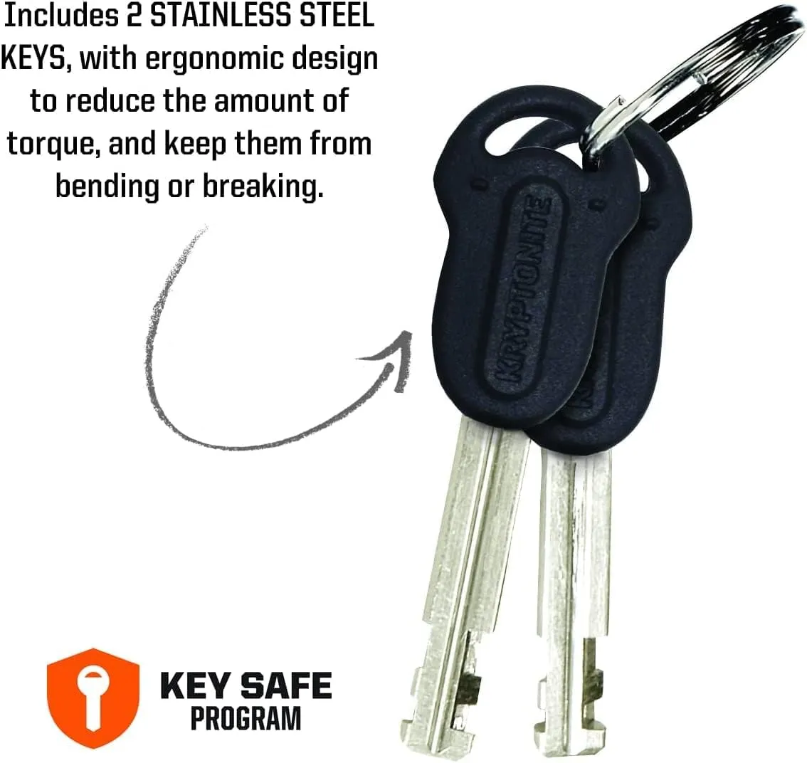 Kryptonite Kryptolok 995 Bike Chain Lock, 3 Feet Long Heavy Duty Anti-Theft Sold Secure Gold Bicycle Chain Lock with Keys for Bike, Motorcycle, Scooter, Bicycle, Door, Gate, Fence