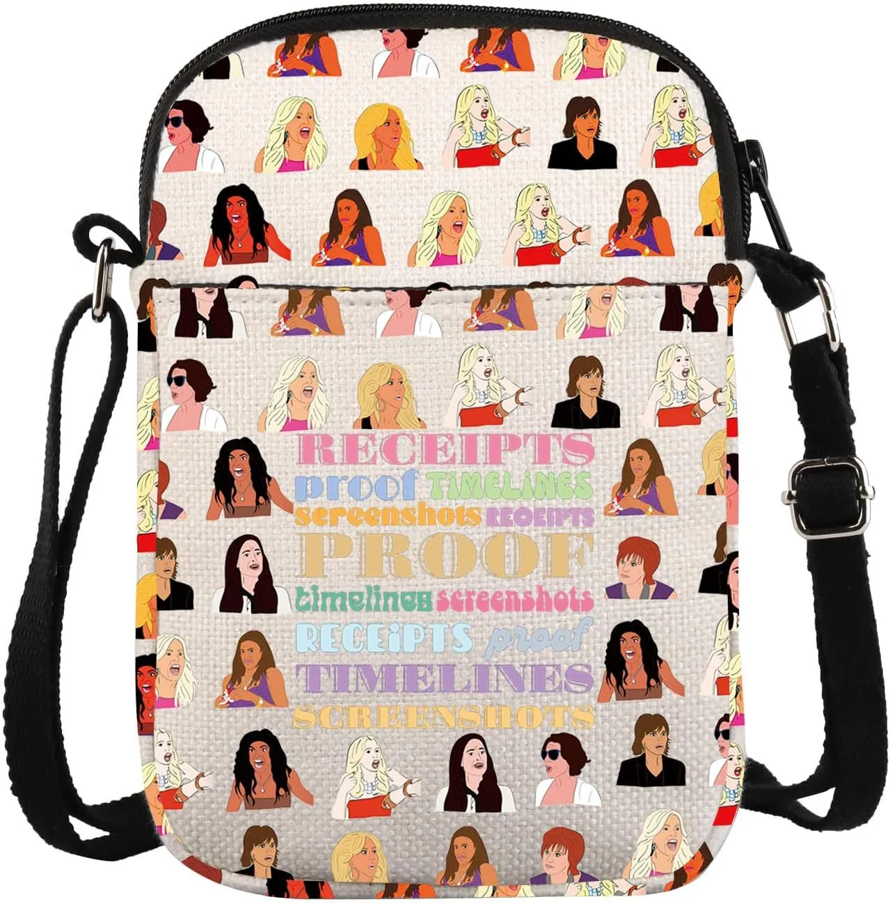 KUIYAI RHOBH Reality Tv Inspired Crossbody Bag Housewives Merch Tv Show Fans Gift