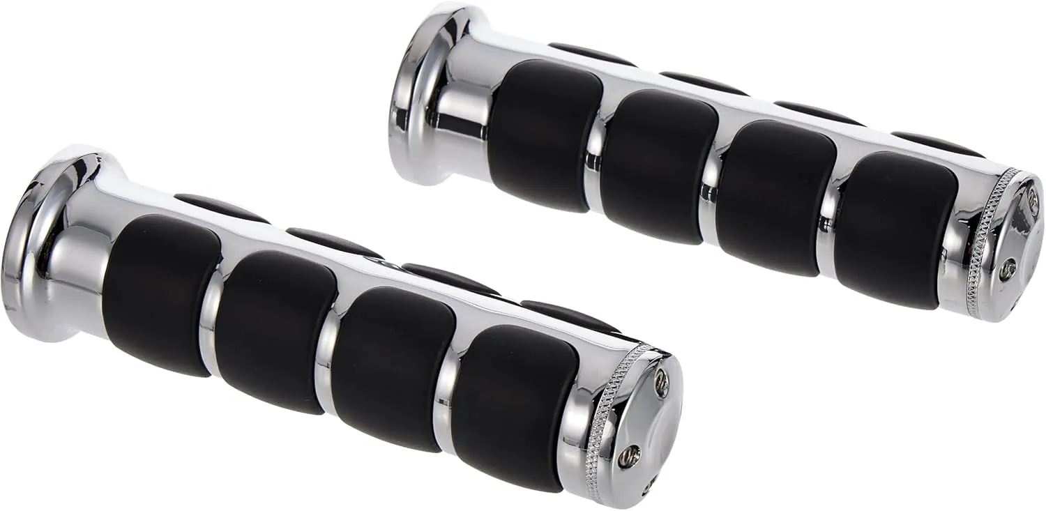 Kuryakyn 6180 Premium ISO Handlebar Grips for Throttle and Clutch: 1975-2017 Honda Gold Wing Motorcycles, Chrome, 1 Pair