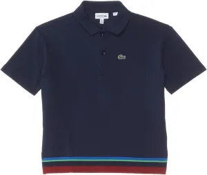 Lacoste Boys' Oversized Short Sleeve Color Blocked Polo Shirt