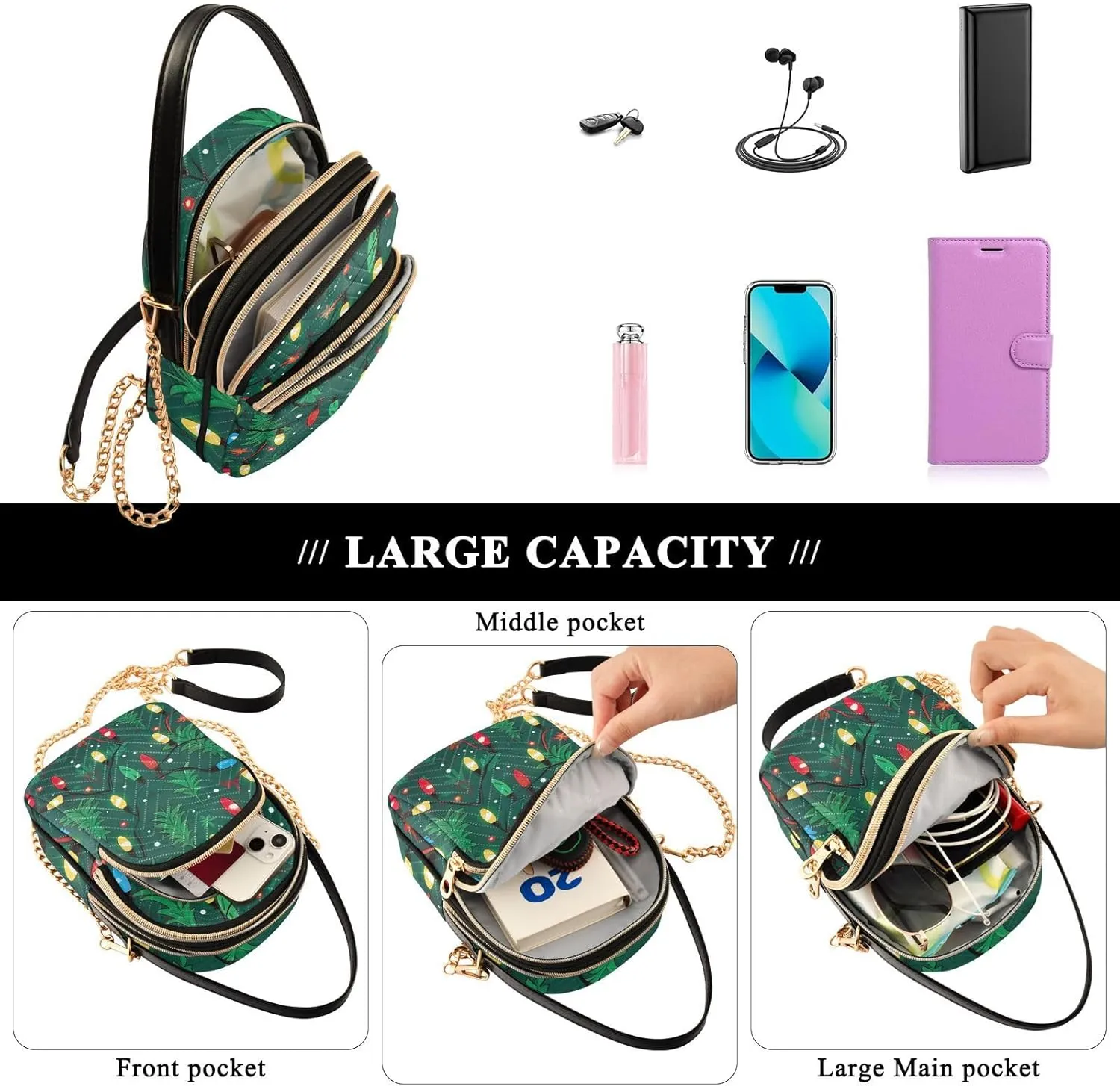 Landscapes Arch in Garden Women's Crossbody, Purse with Removable Strap Crossbody, Crossbody Bag Travel for Women