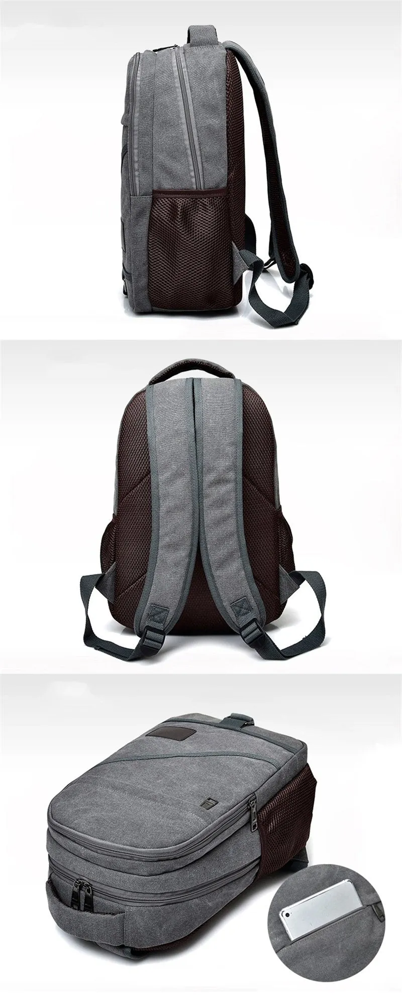 Large Canvas Backpacks School Bags For Teenagers On Sale
