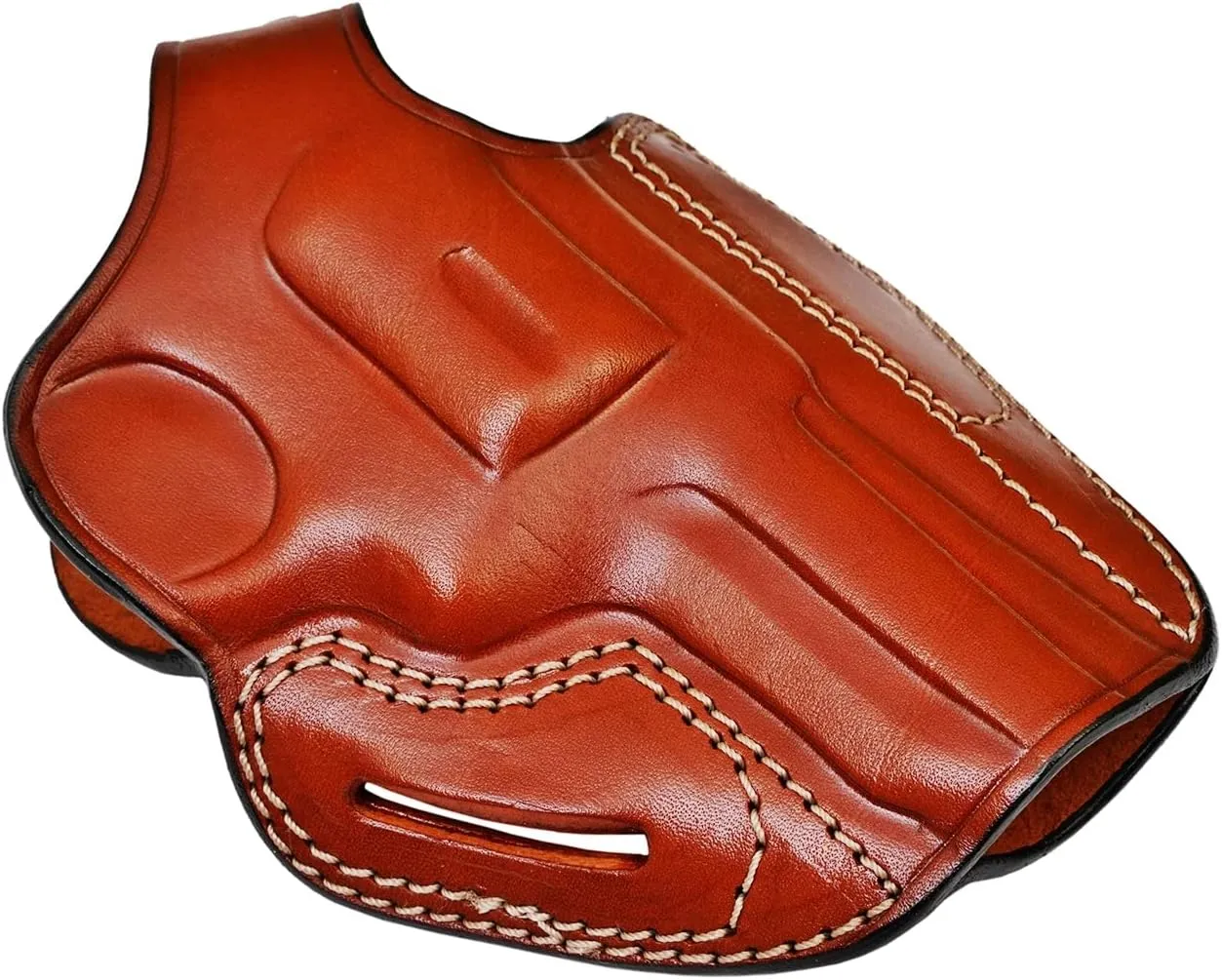 Leather Belt Holster for Colt King Cobra 2 inch Barrel, Thumb Snap, Premium Leather, Right Hand