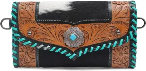 Leather Clutch, Women's Clutch Purse Handmade, Stylish Leather Wristlet Wallet Purses for Women, Cell Phone Purses