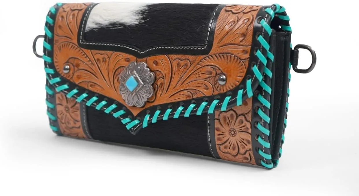Leather Clutch, Women's Clutch Purse Handmade, Stylish Leather Wristlet Wallet Purses for Women, Cell Phone Purses