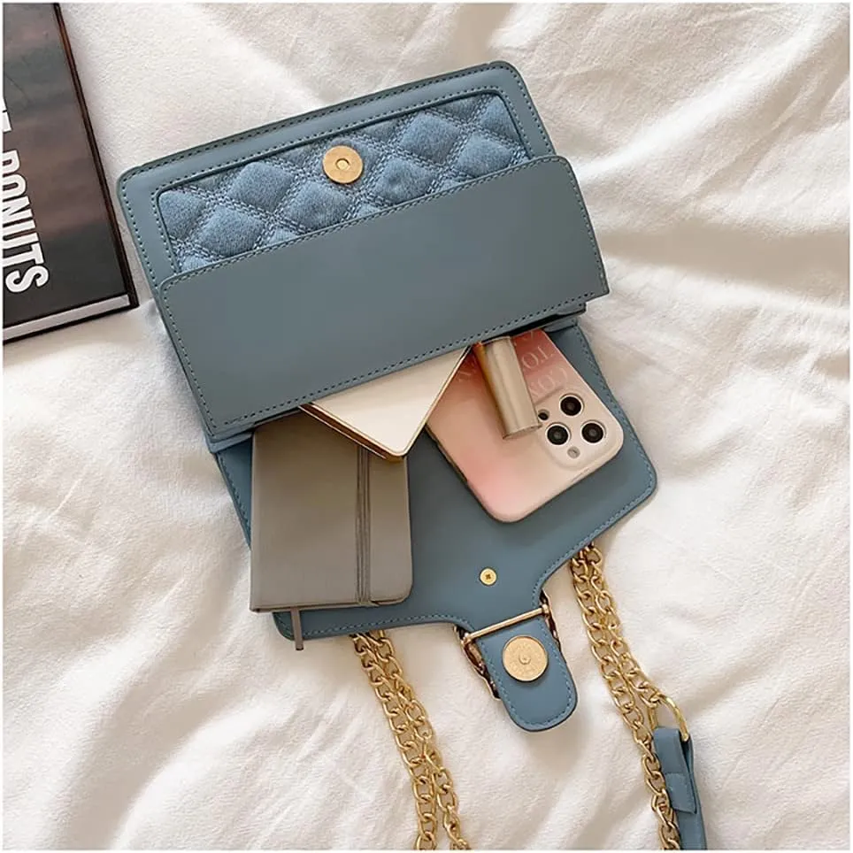 Leather Shoulder Bag Chain Purse for Women - Fashion Crossbody Bags Vintage Snake Print Underarm Bag Square Satchel Handbag