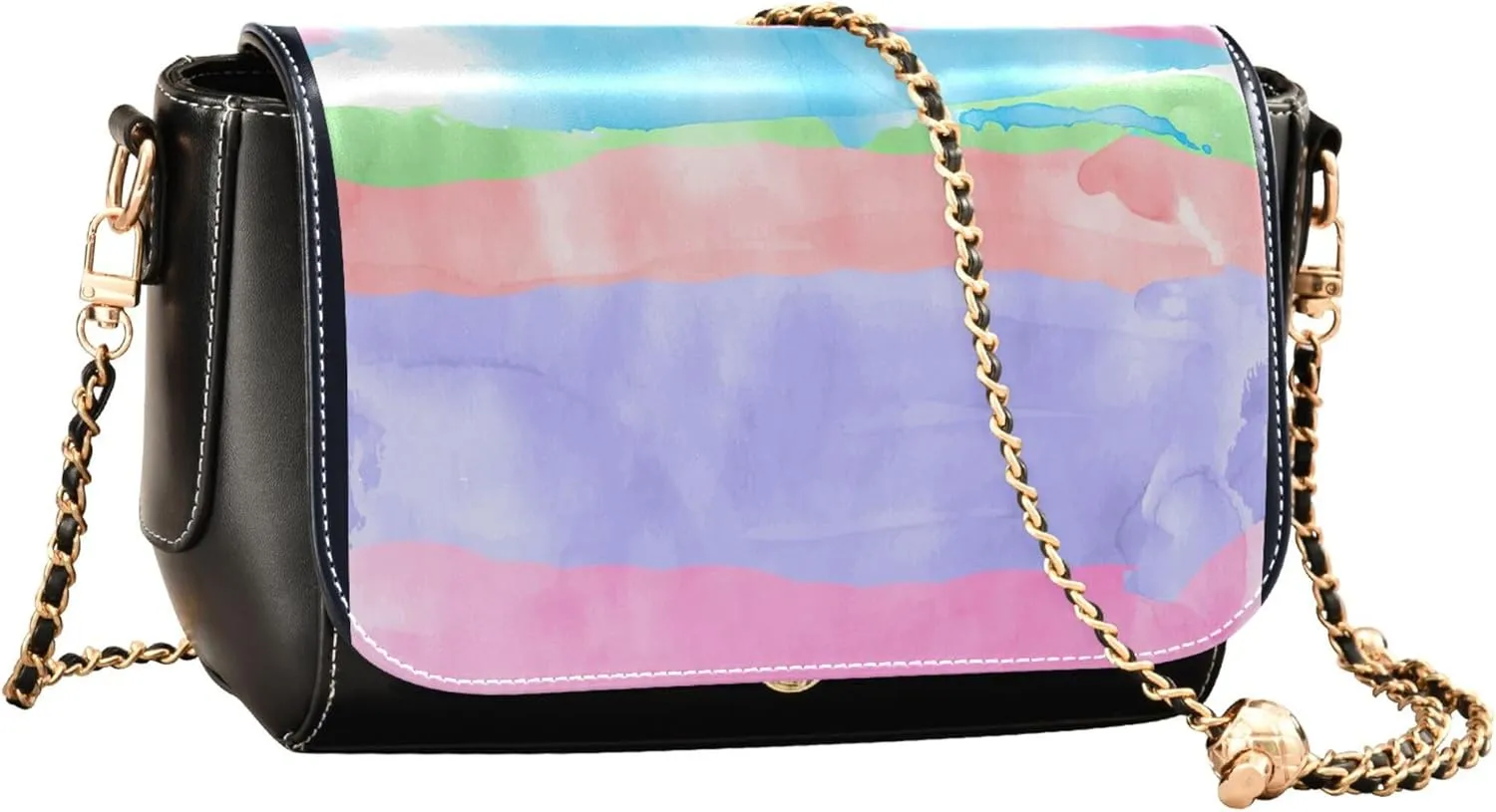 Leopard Jaguar Print Pink PU Leather Shoulder Bag Waterproof Women Crossbody Bag Purses Trendy Purse with Chain Strap